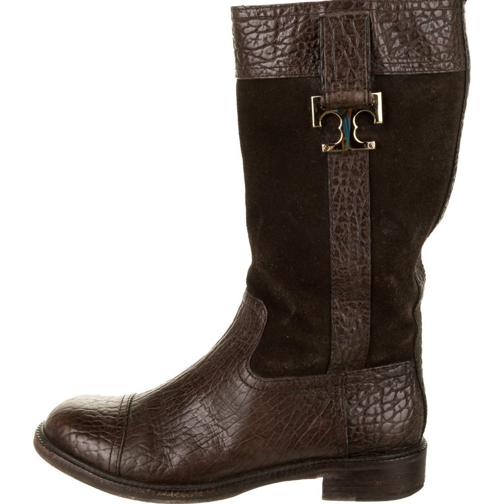 Tory Burch Suede and Leather Boots - Picture 1 of 8